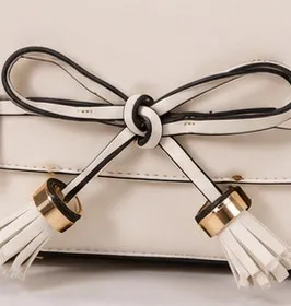 Ivory Bow-Tie Structured Handbag - Image 10