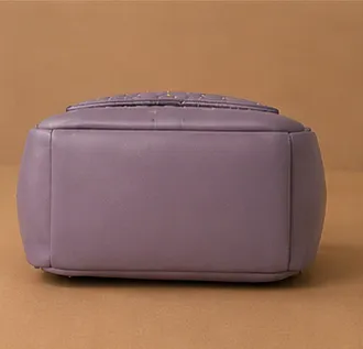 Lavender Studded Quilted Mini Backpack - Image 12