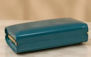 Teal Patent Kiss-Lock Long Wallet - Image 9