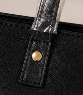 Classic Quadrant Panel Tote — Black - Image 6