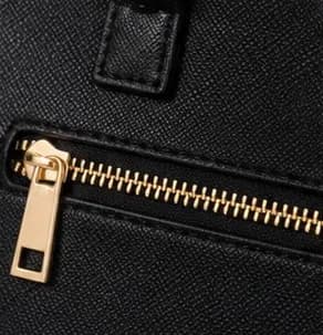 Classic Quadrant Panel Tote — Black - Image 5