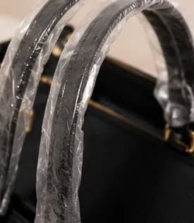 Classic Quadrant Panel Tote — Black - Image 4