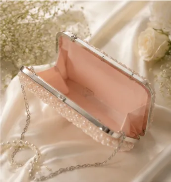 Blush Pearl-Embellished Box Clutch - Image 8