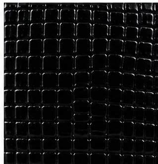 Black Croc-Embossed Zip-Around Wallet - Image 9