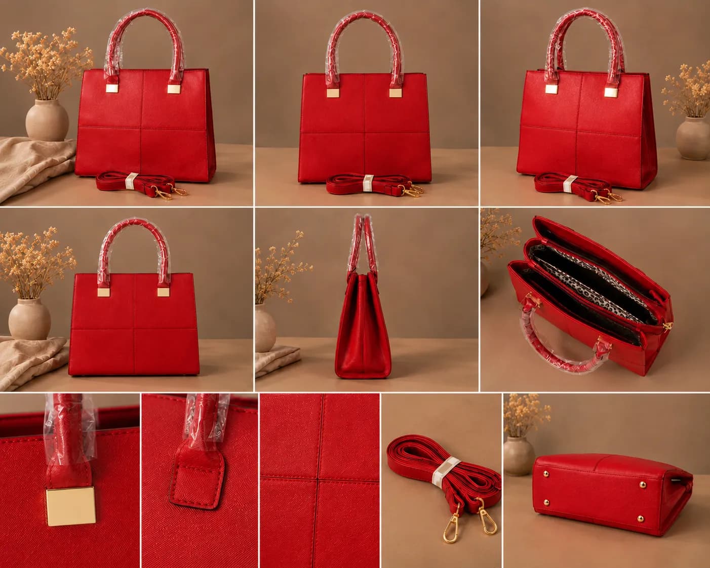 Ruby Quadrant Panel Tote - Image 12