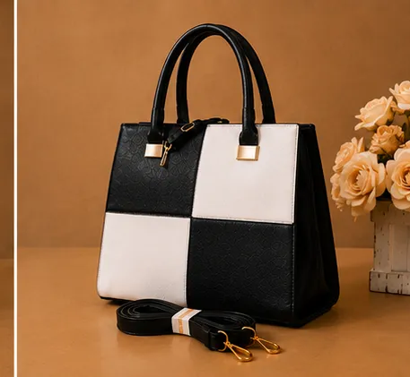 Monochrome Checkerboard Tote - Image 2